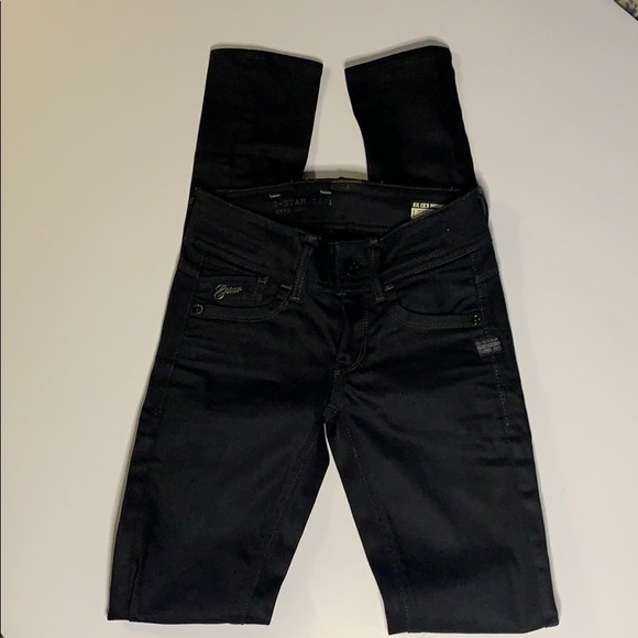 G-Star | Jeans | Gstar Raw 33 Kbwg 100 Slim Black Jeans Sz 24 | Poshmark